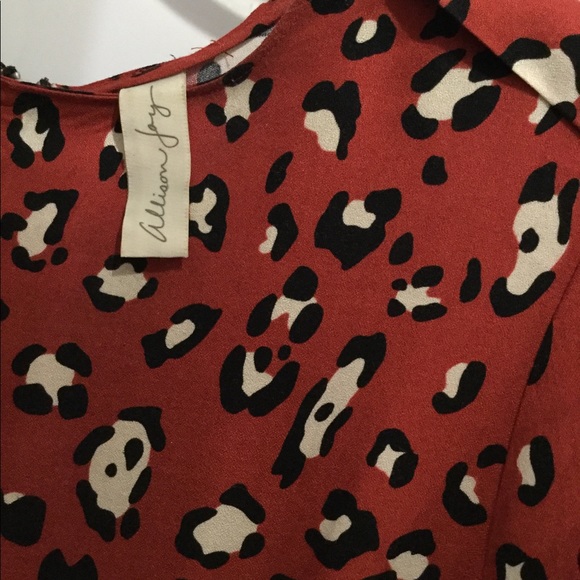 Allison Joy cheetah print dress w/ exposed zipper - Picture 3 of 5
